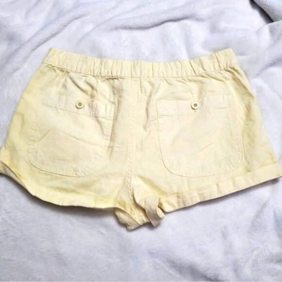 NWT Harlow Coastal Linen Cotton Blend Shorts Yellow M - Picture 4 of 14
